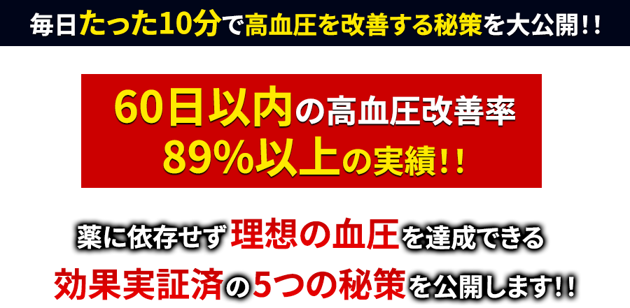 あなたが望む理想の血圧を実現する方法